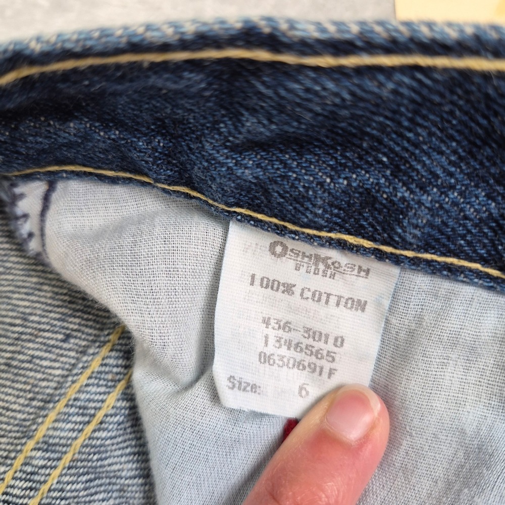 Vintage OshKosh Bgosh High Waisted Pleated Tapered Jeans 6 (25) USA Made Dark - Picture 7 of 15